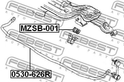 Купить FEBEST 0530626R стабилизатор задний!\ Mazda 626 Ge 91-97