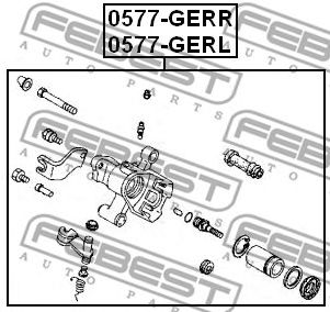 Купить FEBEST 0577-GERL Суппорт тормозной 0577-GERL