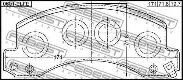Купить FEBEST 0601-ELFF Колодки передние 0601-ELFF