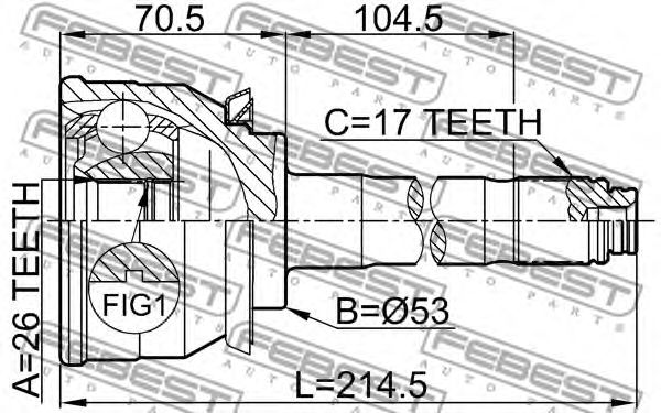 Купить FEBEST 0610-004 ШРУС внешний OPEL FRONTERA A 0610-004