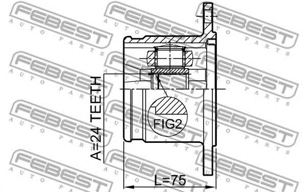 Купить FEBEST 0711-GVJBLH ШРУС внутренний левый SUZUKI GRAND VITARA/ESCUDO 2006-2014 0711-GVJBLH