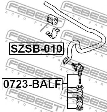 Купить FEBEST 0723-BALF Тяга стабилизатора 0723-BALF