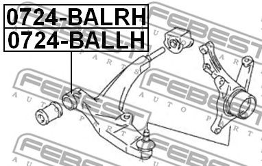 Купить FEBEST 0724-BALRH Рычаг правый SUZUKI BALENO/ESTEEM 95-01 0724-BALRH