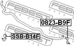 Купить FEBEST 0823-B9F Тяга стабилизатора 0823-B9F
