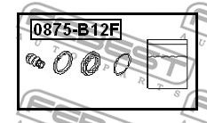 Купить FEBEST 0875-B12F Ремкомплект тормозного суппорта 0875-B12F