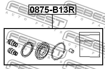 Купить FEBEST 0875-B13R Ремкомплект суппорта задний 0875-B13R