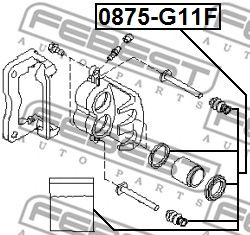 Купить FEBEST 0875-G11F Ремкомплект передн суппорта 0875-G11F