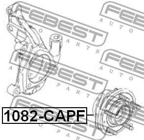 Купить FEBEST 1082-CAPF Ступица в сборе передняя CHEVROLET CAPTIVA (C100) 2007- 1082-CAPF