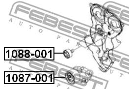 Купить FEBEST 1087-001 Ролик натяжной ГРМ CHEVROLET LACETTI 1087-001