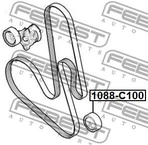 Купить FEBEST 1088-C100 Ролик обводной руч ремня CHEVROLET LACETTI 2.0D 1088-C100