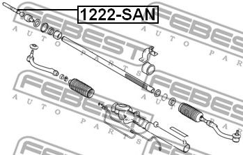 Купить FEBEST 1222-SAN Тяга рулевая HYUNDAI SANTA FE 2010- 1222-SAN