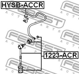 Купить FEBEST 1223-ACR Тяга стабилизатора задняя HYUNDAI ACCENT/VERNA 1999-2013 1223-ACR
