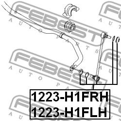 Купить FEBEST 1223-H1FRH Тяга стабилизатора передн правая HYUNDAI H-1/STAREX (TQ) 2007- 1223-H1FRH