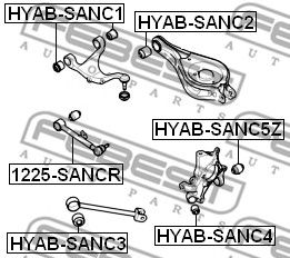 Купить FEBEST 1225-SANCR Рычаг подвески 1225-SANCR