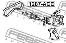 Купить FEBEST 1287-ACC Ролик натяжной 1287-ACC
