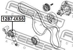 Купить FEBEST 1287-IX55 Ролик натяжной HYUNDAI ix55 1287-IX55