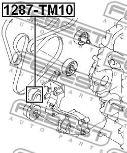 Купить FEBEST 1287-TM10 Ролик натяжной HYUNDAI SANTA FE (CM) 2006-2012 1287-TM10