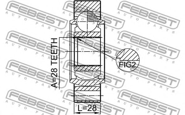 Купить FEBEST 1411-REXR ШРУС внутренний задний 1411-REXR