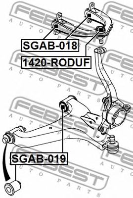 Купить FEBEST 1420-RODUF Опора шаровая 1420-RODUF
