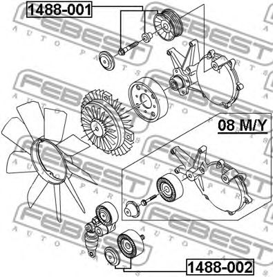 Купить FEBEST 1488-001 Ролик обводной 1488-001