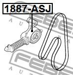 Купить FEBEST 1887-ASJ Ролик натяжной 1887-ASJ