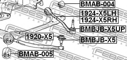Купить FEBEST 1924-X5LH Рычаг подвески 1924-X5LH