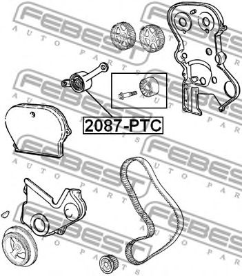 Купить FEBEST 2087-PTC Ролик натяжной 2087-PTC