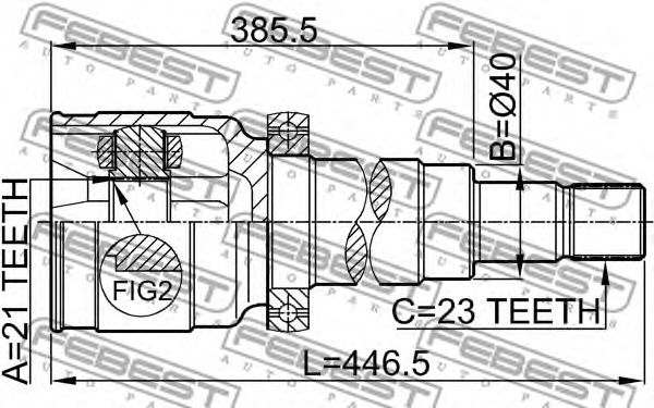 Купить FEBEST 2111-FOCRH ШРУС внутр правый FORD FOCUS I 2111-FOCRH