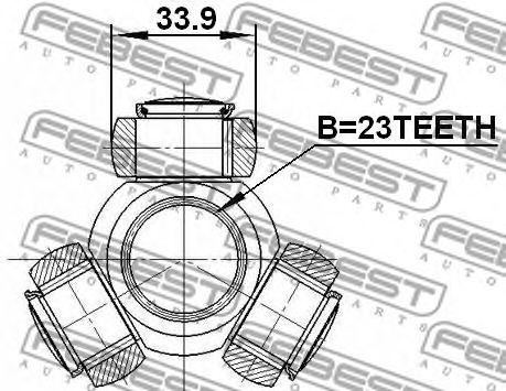 Купить FEBEST 2116-FOC20 Трипоид ШРУСа FORD FOCUS II CB4 2008-2011 2116-FOC20