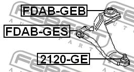 Купить FEBEST 2120-GE Опора шаровая FORD MONDEO III 2120-GE