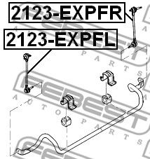 Купить FEBEST 2123-EXPFR Тяга стабилизатора передняя правая 2123-EXPFR