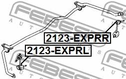 Купить FEBEST 2123-EXPRL Тяга стабилизатора задняя левая FORD EXPLORER V TUB 2011- 2123-EXPRL