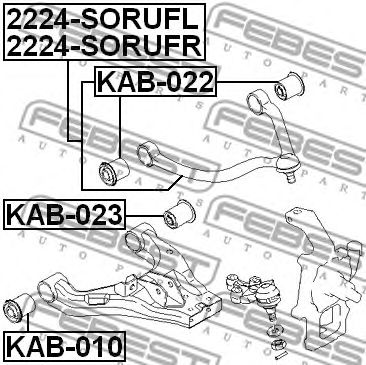 Купить FEBEST 2224-SORUFL Рычаг верхн левый KIA SORENTO 06-09 2224-SORUFL