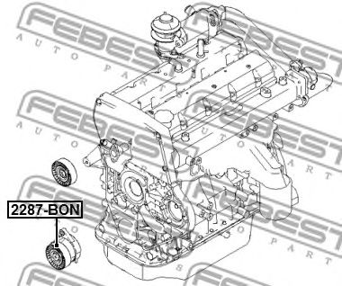 Купить FEBEST 2287-BON Ролик натяжной KIA BONGO III 2287-BON