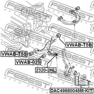 Купить FEBEST 2320-2HL Опора шаровая нижняя VW AMAROK 2320-2HL