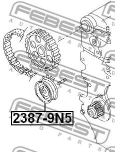 Купить FEBEST 2387-9N5 Ролик натяжной ГРМ AUDI A3/A3 Sportback (8P) 2003-2013 2387-9N5