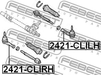 Купить FEBEST 2421-CLILH Наконечник рулевой левый NISSAN KUBISTAR X76 2003-2009 2421-CLILH