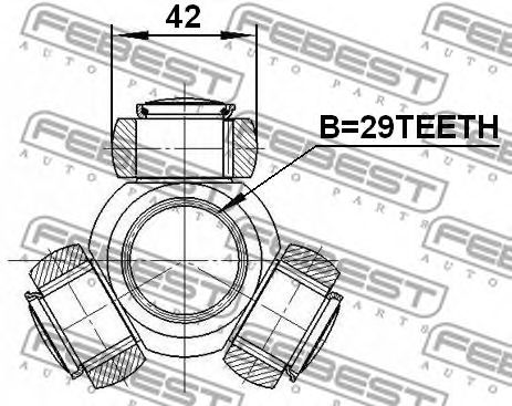 Купить FEBEST 2516-BOX3 Трипоид ШРУСа FIAT DUCATO 06-/14- 2516-BOX3