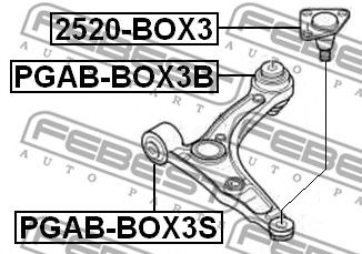 Купить FEBEST 2520-BOX3 Опора шаровая 2520-BOX3