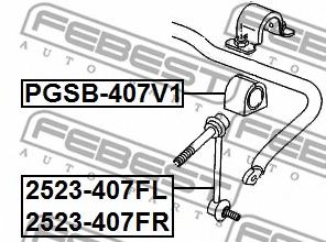 Купить FEBEST 2523-407FL Тяга стабилизатора передн левая CITROEN C6 2005-2012 2523-407FL