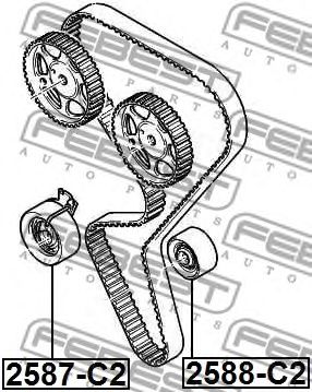 Купить FEBEST 2587-C2 Ролик натяжной 2587-C2