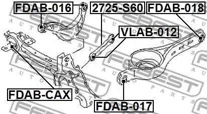 Купить FEBEST 2725-S60 Тяга задн поперечная ПОДХОДИТ ДЛЯ VOLVO S80 II 2725-S60