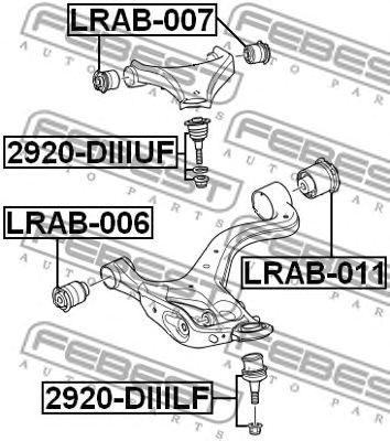 Купить FEBEST 2920-DIIILF Опора шаровая 2920-DIIILF