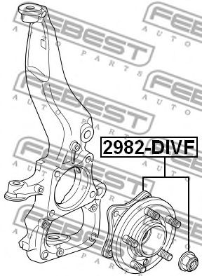 Купить FEBEST 2982-DIVF Ступица в сборе передняя LAND ROVER DISCOVERY III 2005-2009 2982-DIVF