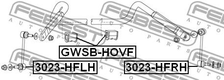 Купить FEBEST 3023-HFRH Тяга стабилизатора передн правая GREAT WALL HOVER/SAFE F1 2005- 3023-HFRH