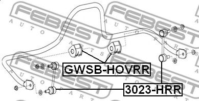 Купить FEBEST 3023-HRR Тяга стабилизатора задняя GREAT WALL HOVER/SAFE F1 2005- 3023-HRR