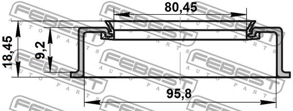 Купить FEBEST 95ADS-81960918X Сальник ступичный передний TOYOTA LAND CRUISER PRADO 120 2002-2009 95ADS-81960918X
