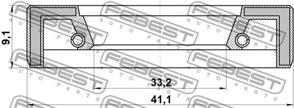 Купить FEBEST 95FAY-35410609X Сальник ступицы колеса (35x41x6x9) 95FAY-35410609X