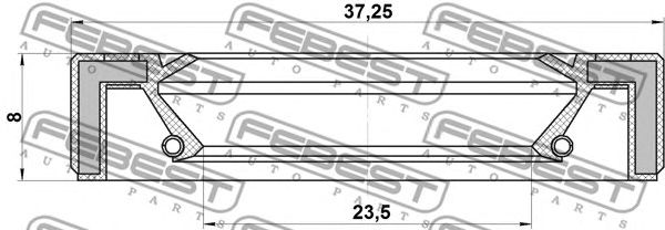 Купить FEBEST 95GAY-25370808R Сальник привода (25x37x8) 95GAY-25370808R
