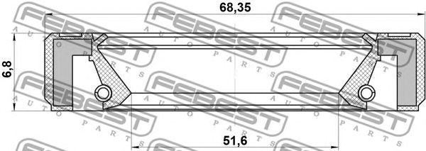 Купить FEBEST 95GBY-53680707X Сальник ступичный передний SUZUKI SWIFT 1993-2003 (53x68x6.8) 95GBY-53680707X